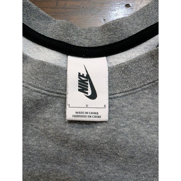 Nike Tech Fleece Pullover Crewneck Sweatshirt L Gray Cropped Streetwear Athletic - Picture 7 of 13